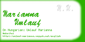 marianna umlauf business card